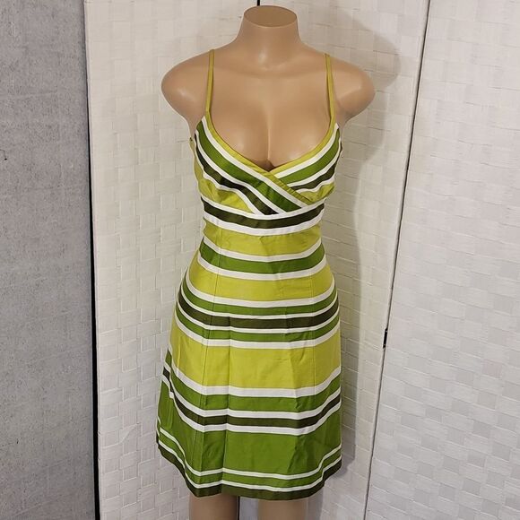 ANN TAYLOR V-NECK WOMEN'S SPAGHETTI STRAP VINTAGE DRESS - Picture 8 of 11